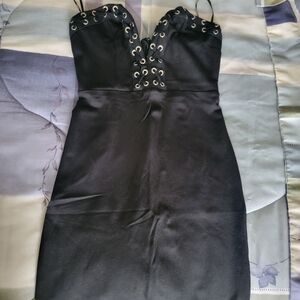 🌷Cute Black Strapless Bodycon Mini Dress (Medium)